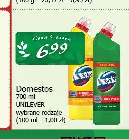 Płyn do WC Domestos promocja w CEZAR Delikatesy