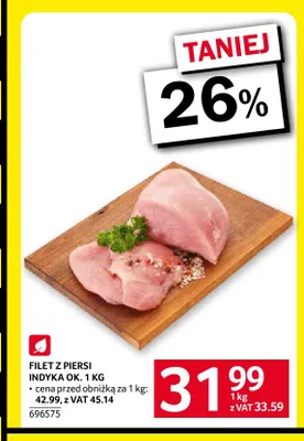 Filet z piersi indyka promocja w Selgros