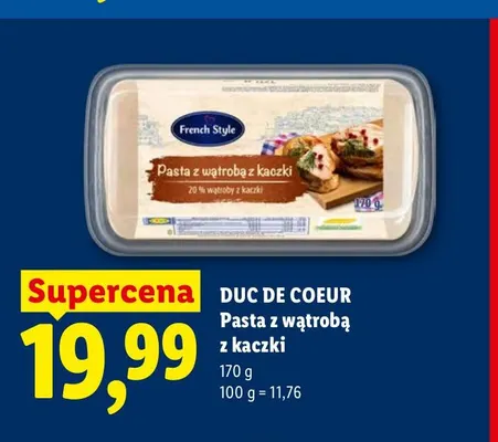 Pasta z wątrobą z kaczki Duc De Coeur promocja w Lidl