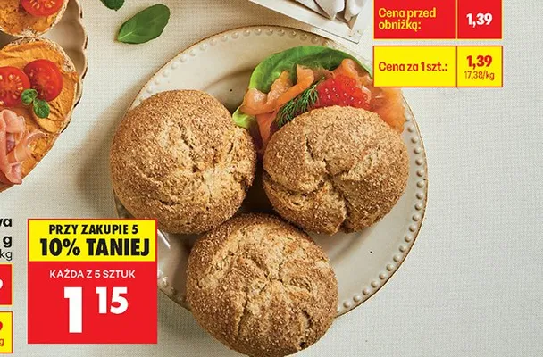 Bułka śniadaniowa pełnoziarnista promocja w Biedronka