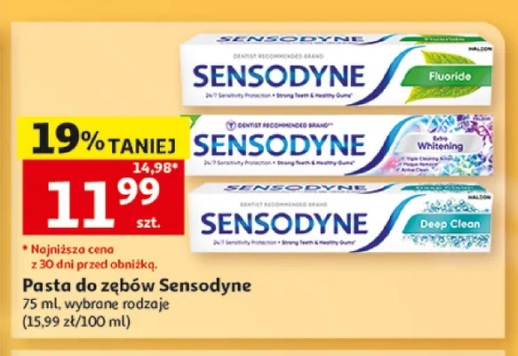 Pasta do zębów Sensodyne Deep Clean promocja w Auchan
