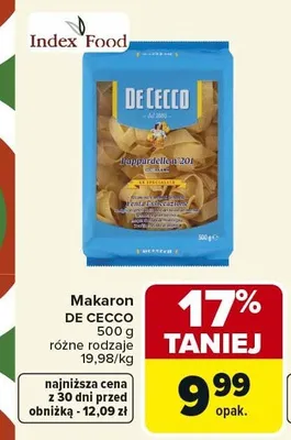 Makaron DE CECCO Pappardelle n.201 promocja w Carrefour