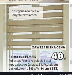 Roleta duo Femris promocja w Jysk