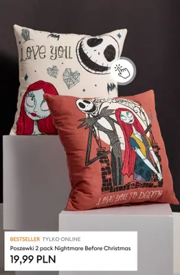 Poszewki 2-pak Nightmare Before Christmas promocja w Sinsay