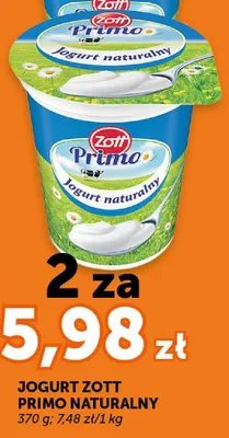 Jogurt naturalny Zott Primo naturalny promocja w Groszek