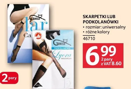 Skarpetki lub podkolanówki różne kolory promocja w Selgros