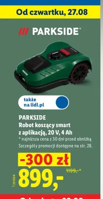 Robot koszący smart Parkside promocja w Lidl