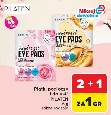 Płatki pod oczy i do ust różne rodzaje promocja w Carrefour