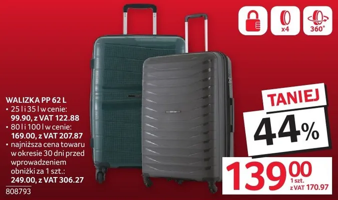 Walizka PP 62l promocja w Selgros