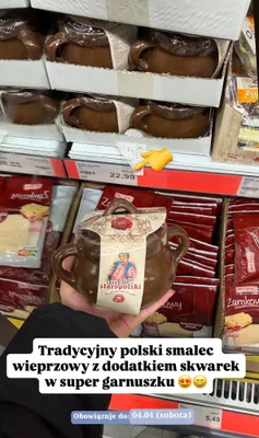 Smalec wieprzowy z dodatkiem skwarek promocja w Aldi