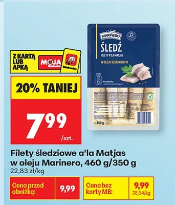 Filety śledziowe a'la Matias w oleju Marinero promocja w Biedronka