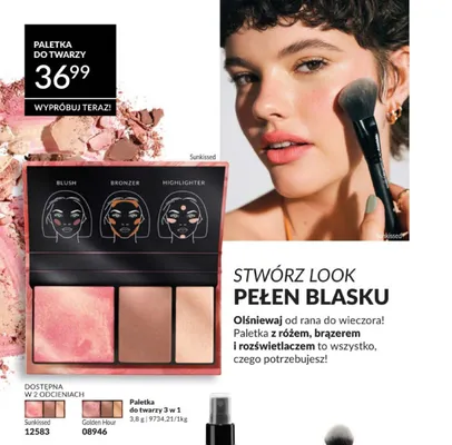 Paletka do twarzy 3 w 1 Golden Hour promocja w AVON