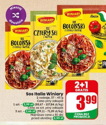 Sos Winiary Boloński z cebulą i bazylią promocja w Dino