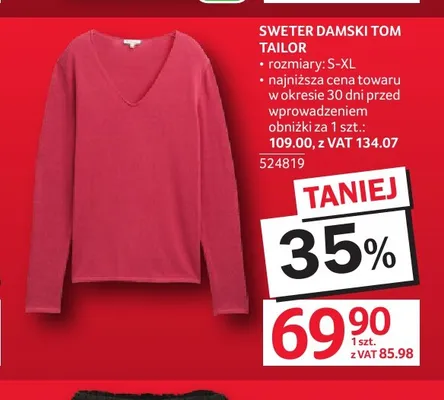 Sweter damski Tom Tailor promocja w Selgros