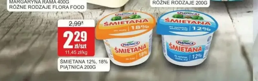 Śmietana 18% Piątnica promocja w Bingo