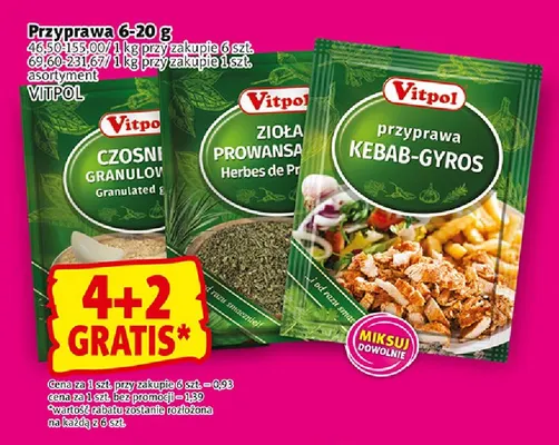 Przyprawa kebab-gyros Vitpol promocja w Prim Market