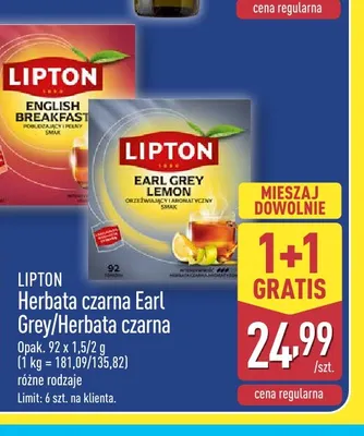 Herbata czarna Lipton promocja w Aldi