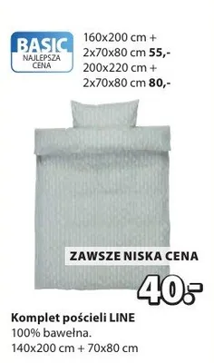 Komplet pościeli LINE 140x200 cm + 70x80 cm promocja w Jysk