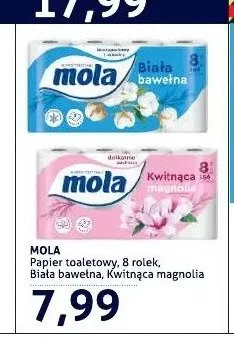 Papier toaletowy Mola Biała bawełna promocja w Blue Stop