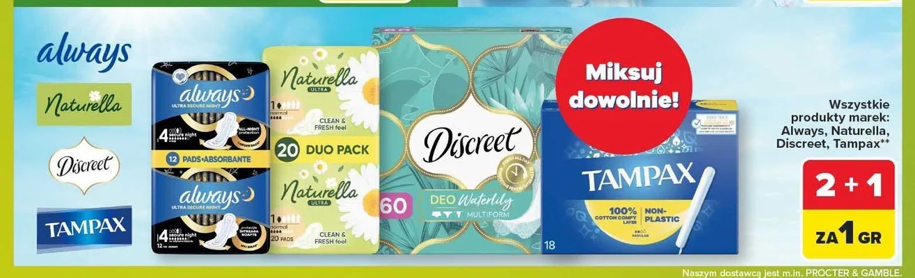 Tampony Tampax Cotton Comfy promocja w Carrefour