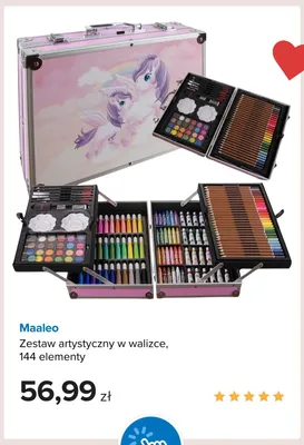 Zestaw artystyczny w walizce Maaleo 144 elementy promocja w Smyk