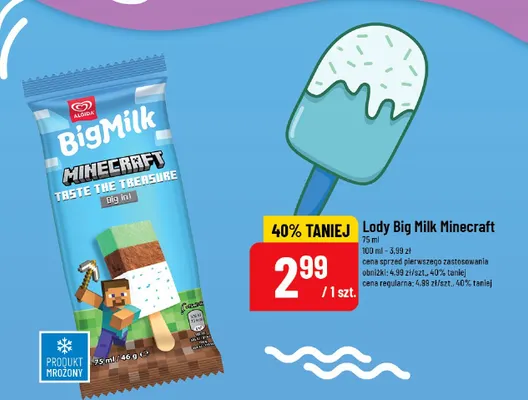 Lody Big Milk Minecraft promocja w POLOmarket