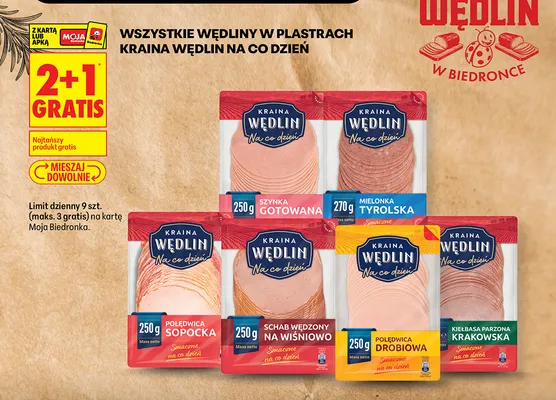 Mielonka tyrolska Kraina Wędlin Na co dzień promocja w Biedronka