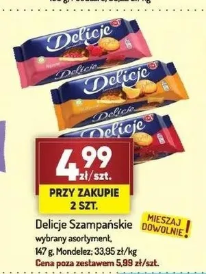 Ciastka Delicje Szampańskie promocja w Avita