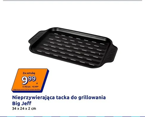 Nieprzywierająca tacka do grillowania Big Jeff 34x24x2cm promocja w Action