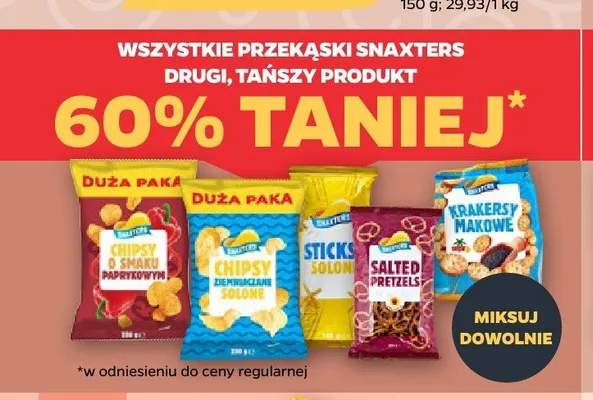 Przekąski Snaxters promocja w Netto