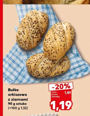 Bułka orkiszowa z ziarnami promocja w Kaufland
