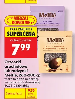 Rodzynki Meltie w czekoladzie promocja w Biedronka
