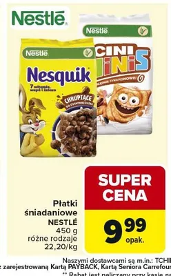 Płatki śniadaniowe Nestle promocja w Carrefour Market