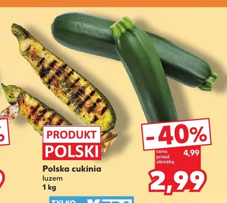 Cukinia zielona polska promocja w Kaufland