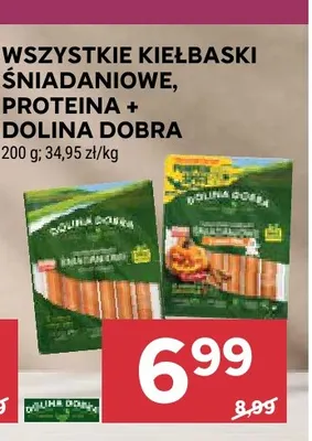 Kiełbaski śniadaniowe Dolina Dobra promocja w Stokrotka