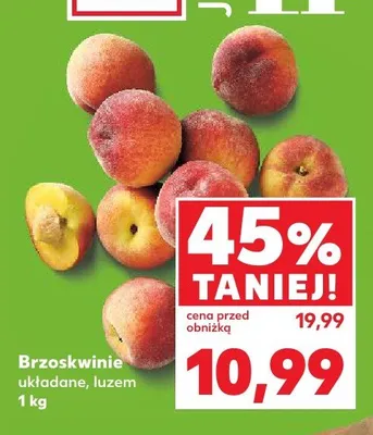Brzoskwinie układane luzem promocja w Kaufland