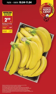 Banany na wagę promocja w Biedronka