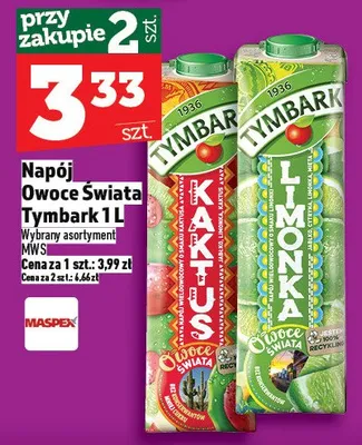 Napój owoce świata Tymbark promocja w TOPAZ