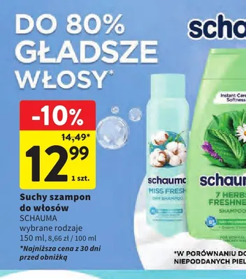 Suchy szampon do włosów Schauma promocja w Intermarche