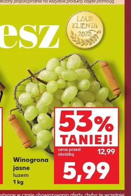 Winogrona jasne promocja w Kaufland