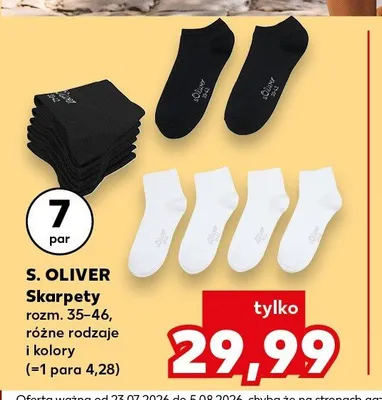 Skarpety S. Oliver 7-pak promocja w Kaufland