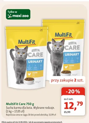 Sucha karma dla kota MultiFit Care Urinary Huhn promocja w MAXI ZOO