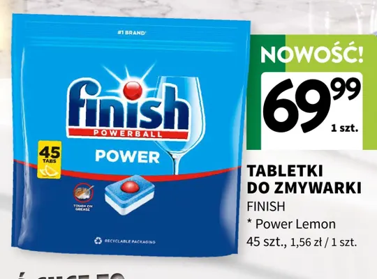 Tabletki do zmywarki Finish Power Lemon promocja w Intermarche
