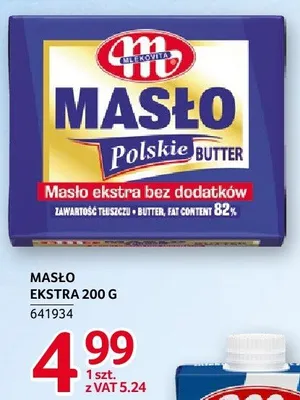Masło ekstra Mlekovita 200 g promocja w Selgros