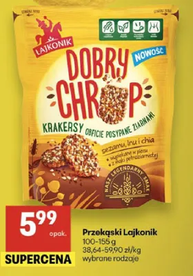 Przekąski Lajkonik Dobry Chrup promocja w Delikatesy Centrum