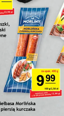 Kiełbasa Morlińska z piersią kurczaka Morliny promocja w Gram Market