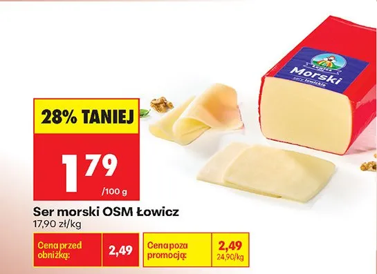 Ser morski OSM Łowicz promocja w Biedronka