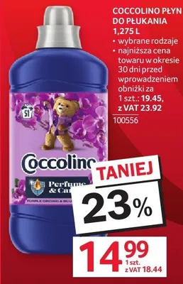 Płyn do płukania Coccolino Perfume & Care promocja w Selgros