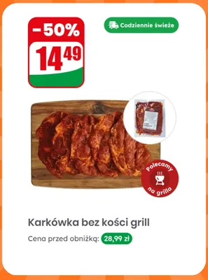 Karkówka bez kości grill promocja w Dino