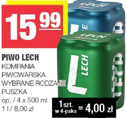 Piwo Lech promocja w SPAR